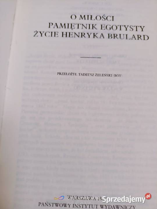 Stendhal książki nternetowy sklep księgarnia Proza i poezja