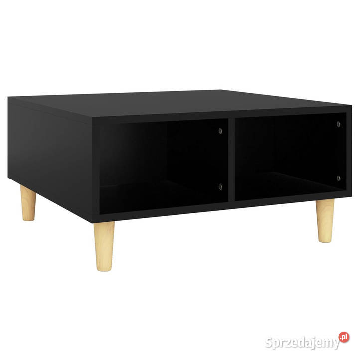 Stolik kawowy czarny 60x60x30 materiał Warszawa
