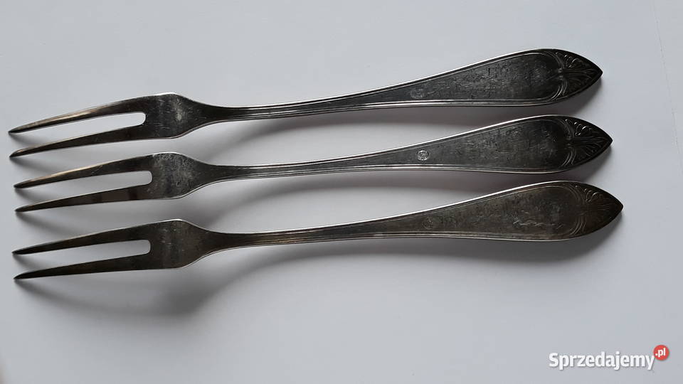Posrebrzany widelec serwingowy do mięs wędlin Dąbrowa Górnicza