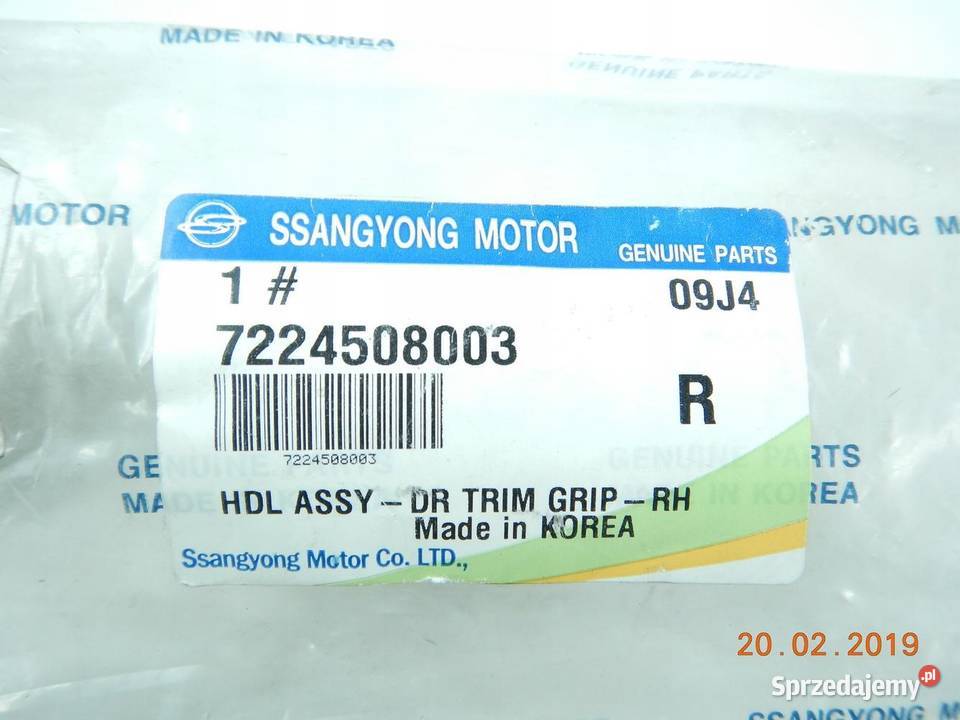 LISTWA OZDOBNA DRZWI PRAWY PRZÓD SSANGYONG Osłony i zaślepki