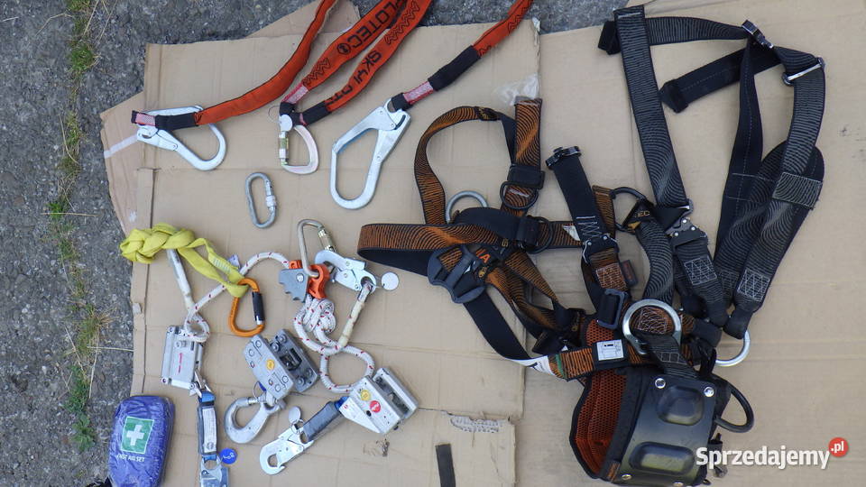 Uprząż Zestaw Sprzęt wspinaczkowy Komplet Dębica sprzedam