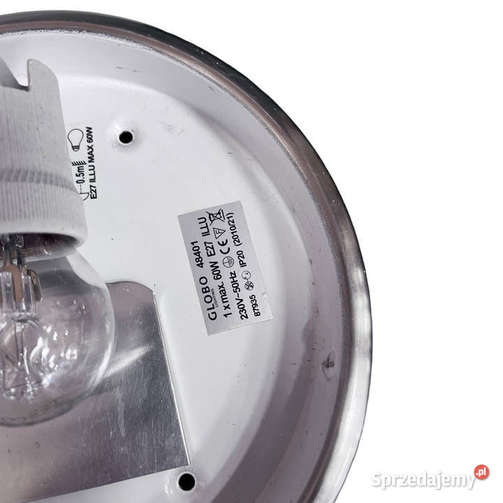 Mały biały plafon Globo Lighting Niemcy lata 90 Warszawa