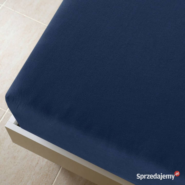Prześcieradła 2 granatowe 160x200 dżersej Dom i Ogród mazowieckie Warszawa sprzedam