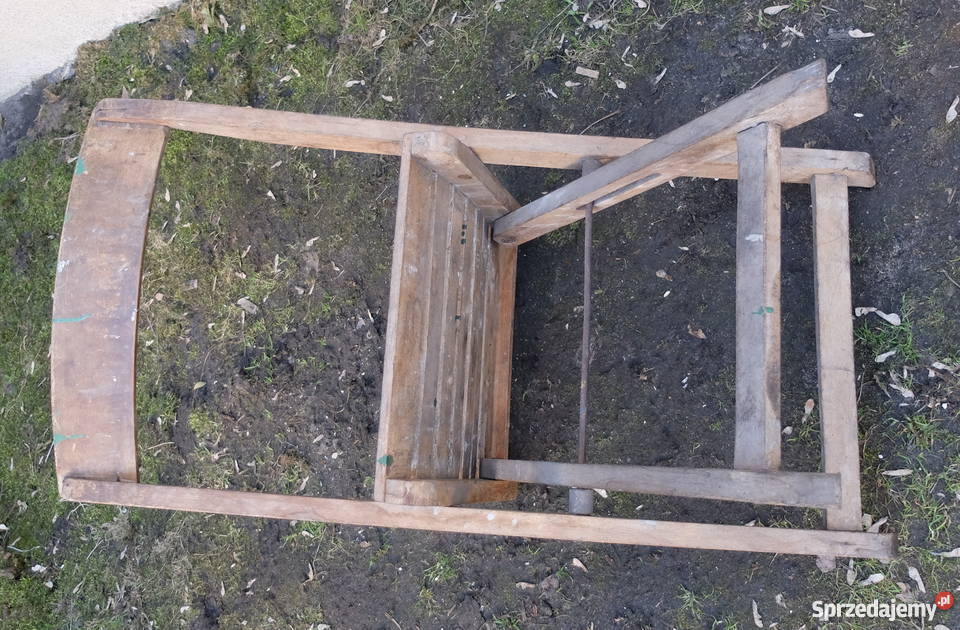 Stare drewniane krzesło składane 226 wielkopolskie Kościan