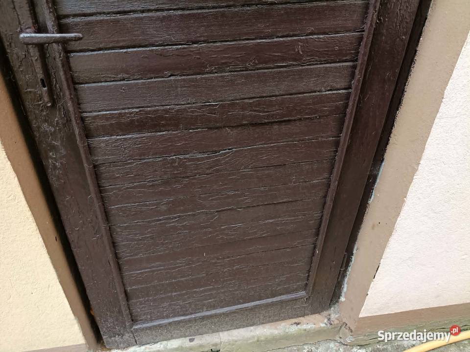 Solidne drzwi drewniane brązowe zewnętrzne Drzwi zewnętrzne łódzkie