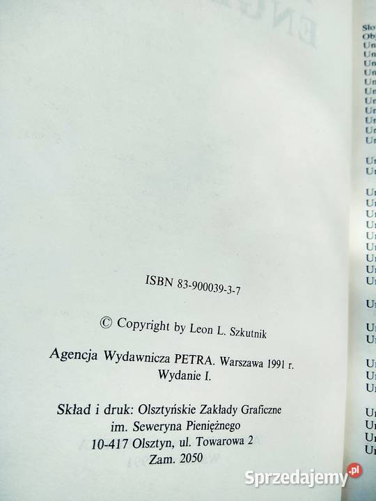 Panoramic english Szkutnik książki antykwariat Warszawa