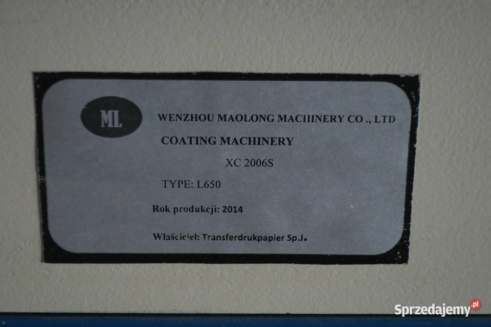 Linia do powlekania papieru i folii HC2006S łódzkie Tuszyn