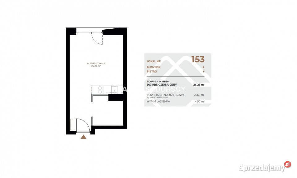 Mieszkanie sprzedam Kraków 2623m2 1 pokój