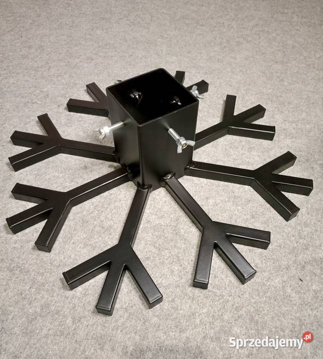 Stojak pod choinkę solidny metalowy czarny mat
