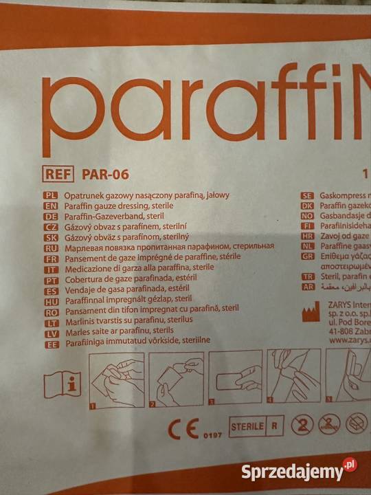 Paraffinet opatrunek siatkowy z parafiną 10cmx40 śląskie Zabrze