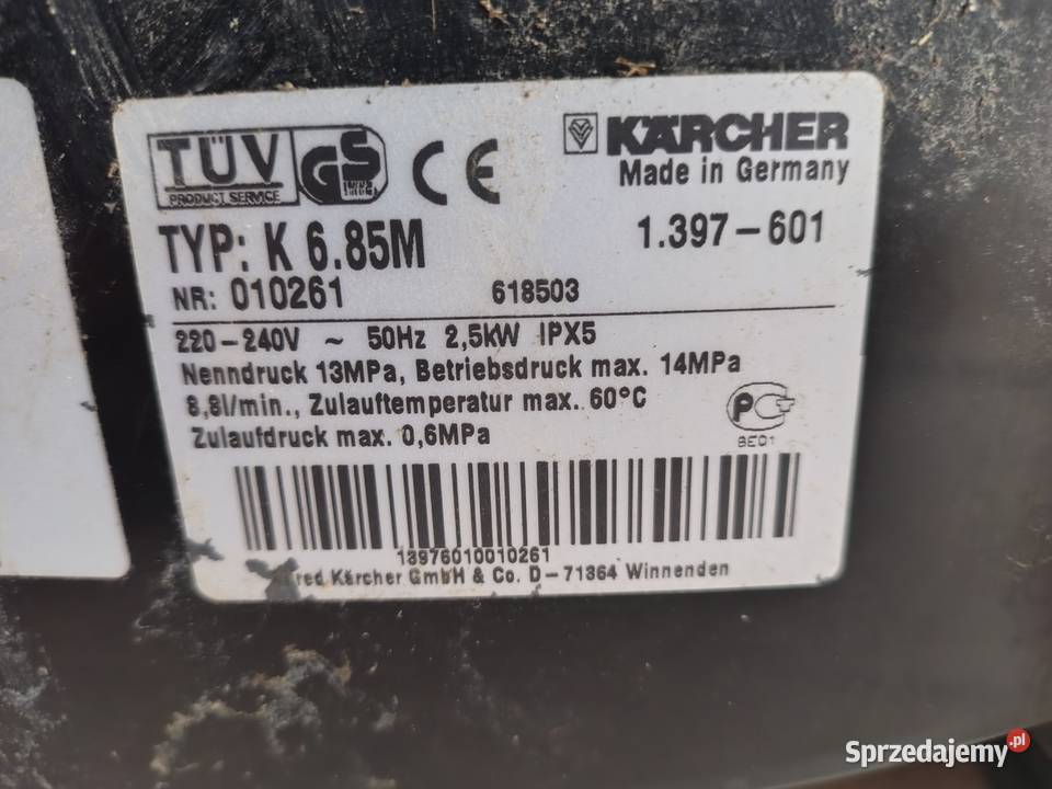 Karcher Kaercher K 685 M myjka ciśnieniowa 25 KW kujawsko-pomorskie Włocławek