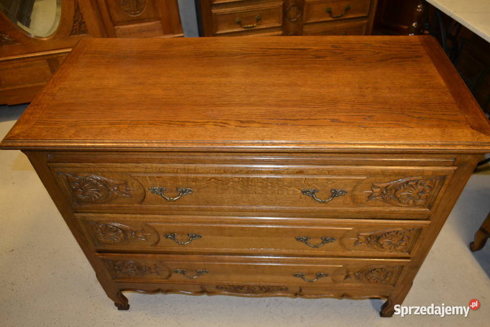 komoda ozdobna z szufladami dąb Będzin