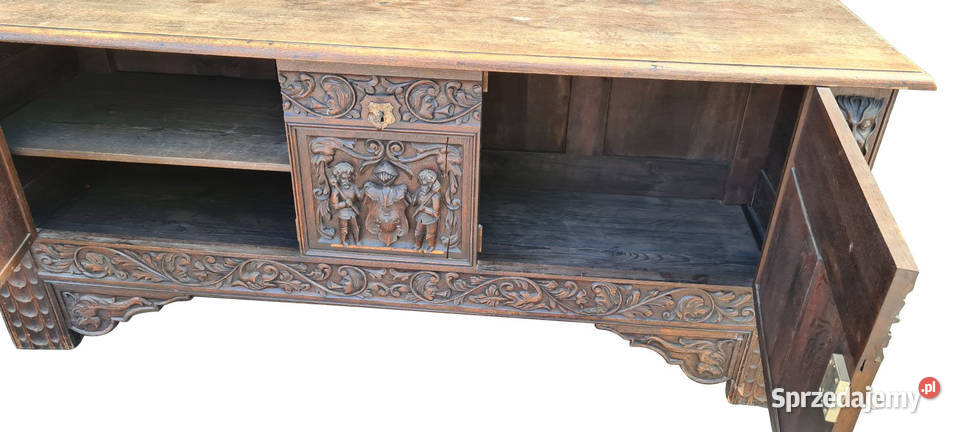 KUFER SZAFKA NEORENESANS RZEŹBIONA Szczecin