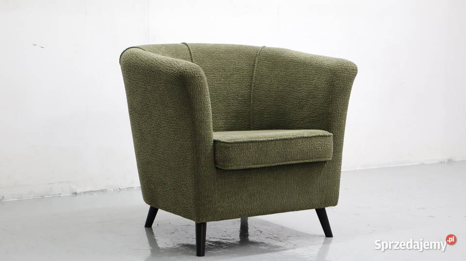 TEE WYGODNY FOTEL OKAZJA zielona tkanina wielkopolskie Poznań