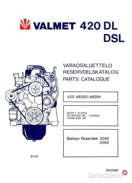 Silnik Valmet 420 DL DSL katalog części Kielce