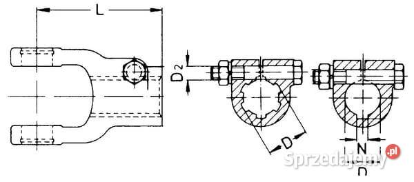 Widłak ze śrubą zaciskową śruba styczna 138 6 Do maszyn uprawowych Kamionna