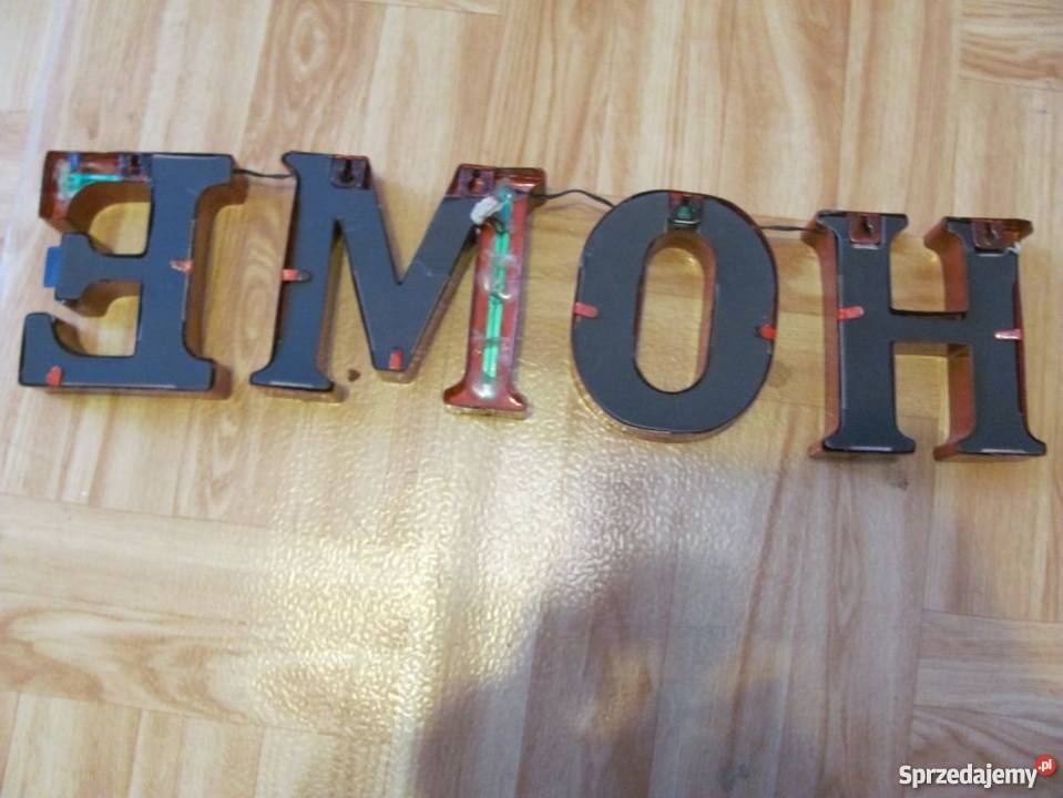 napis HOME matalowy ok 12 wysokość liter Zamość
