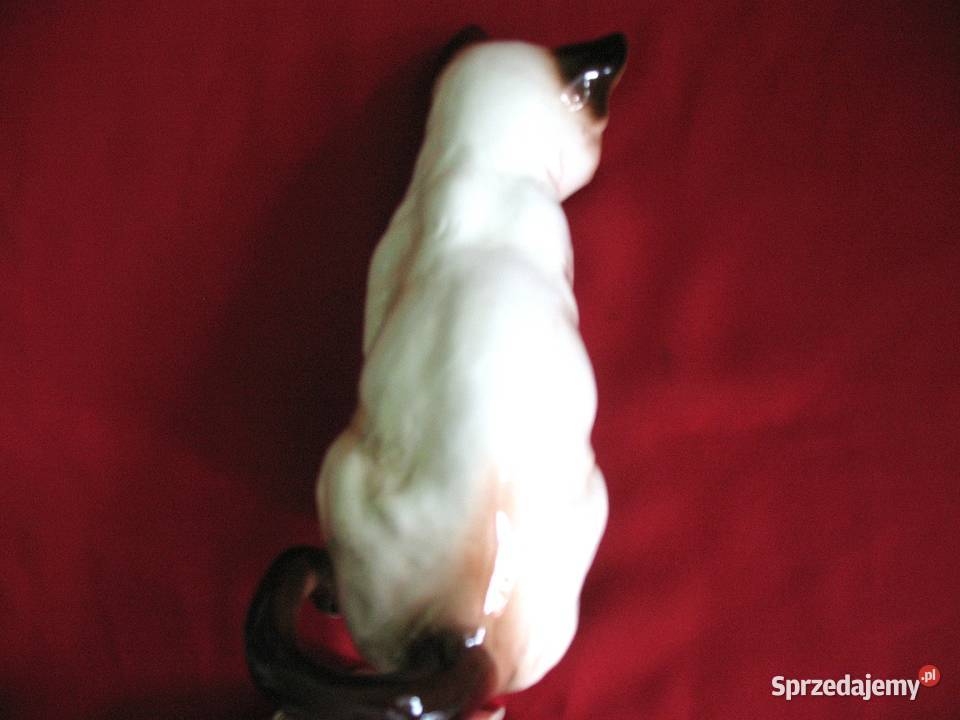 Kot figurka Syjamski kotek 185 x 13 x 9 beżowy mazowieckie Siedlce