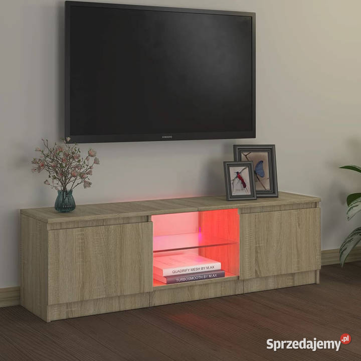 Szafka pod TV z oświetleniem LED dąb sonoma Warszawa