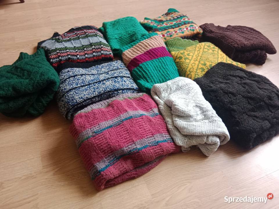 Zestaw 11 Swetrów Vintage z PRL Handmade