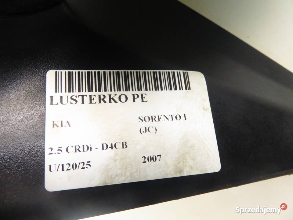 LUSTERKO PRAWE KIA SORENTO I VQ osobowe małopolskie