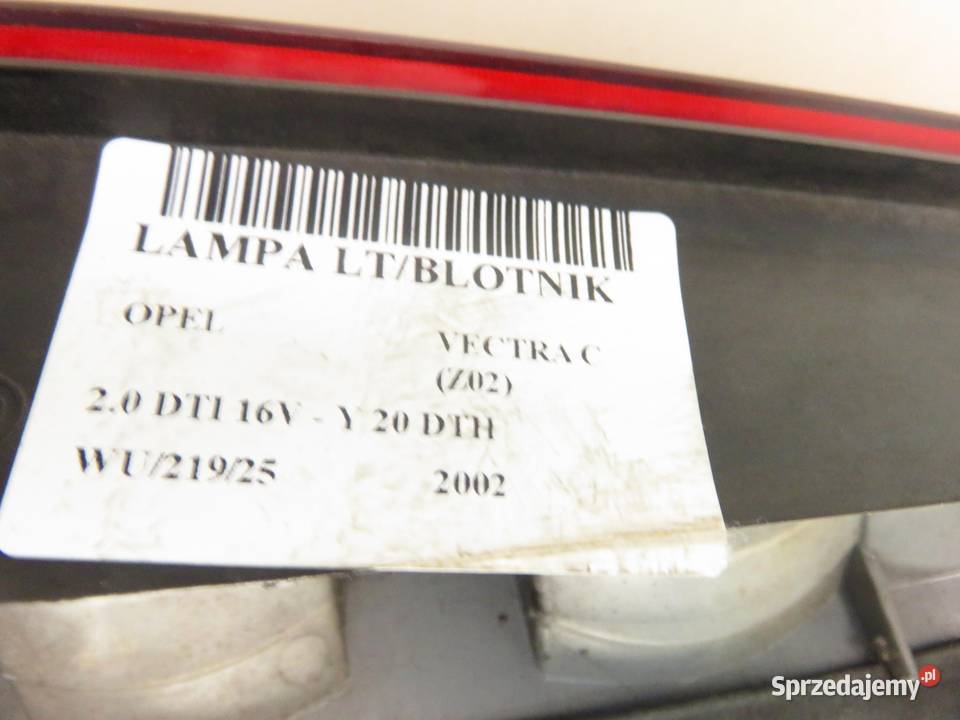 LAMPA LEWA TYLNA OPEL VECTRA C
