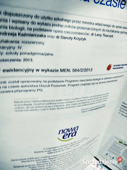 Biologia 2 rozszerzenie na czasie podręcznik Warszawa