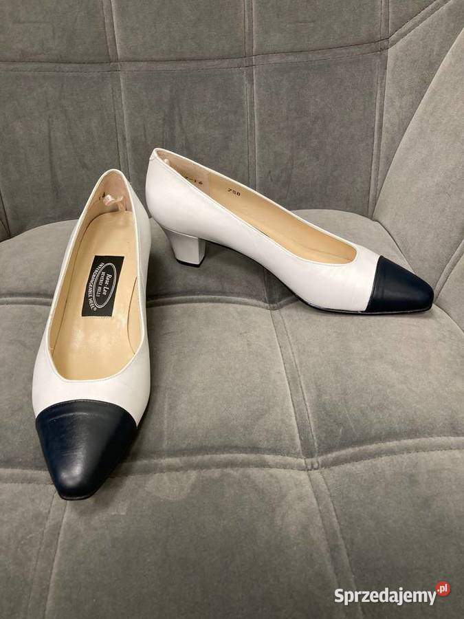 Nowe szpilki buty vintage Rose Lee USA białe