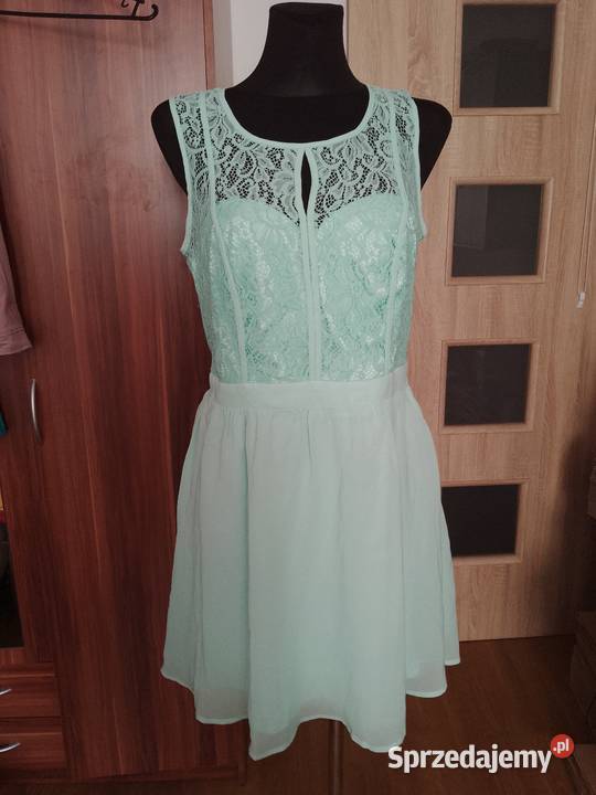 Sukienka koktajlowa miętowa małopolskie Chrzanów