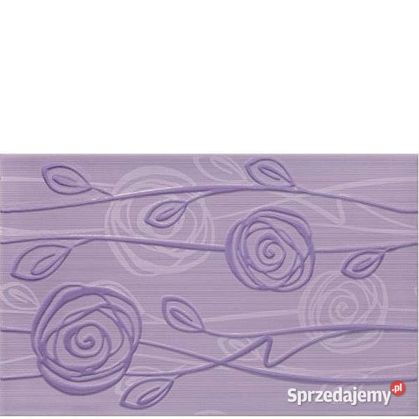 Dekor Rosaria viola Inserto 25 x 40 Cersanit zachodniopomorskie Białogard