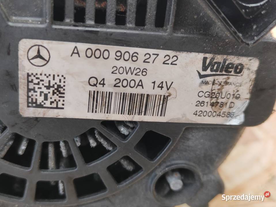 Alternator Mercedes W212 30 CDi A0009062722 Pleszew