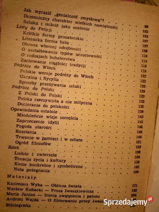 Opowiadania Iwaszkiewicza analizy literatury Warszawa sprzedam