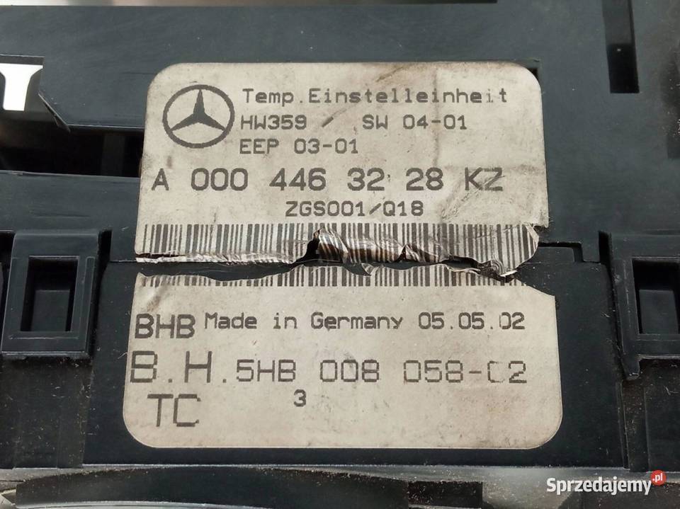 PANEL NAWIEWU A0004463228 MercedesBenz Vito I