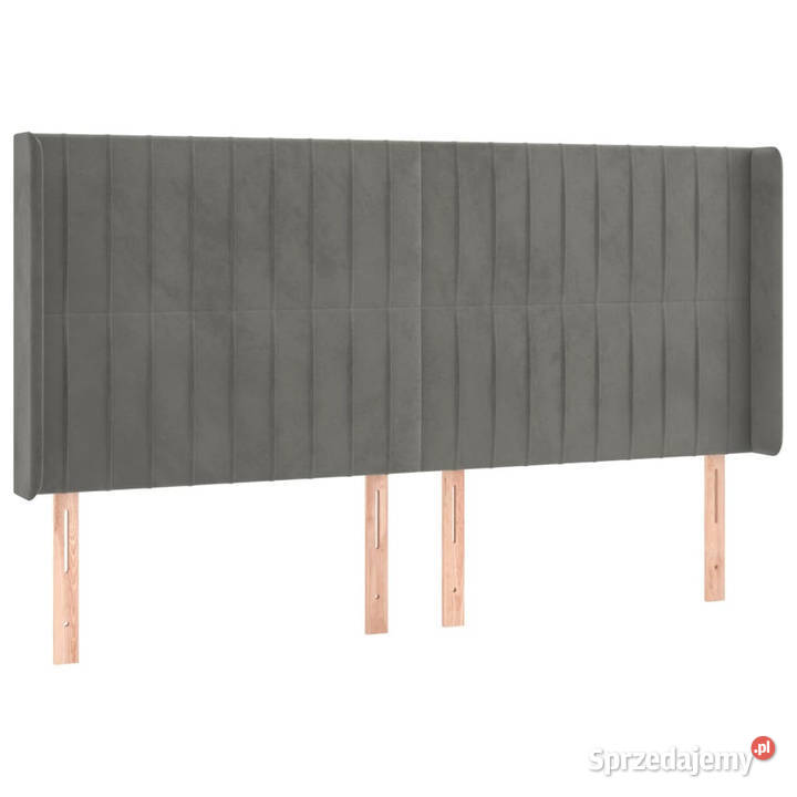 Zagłówek do łóżka z LED jasnoszary 163x16x118128 sprzedam