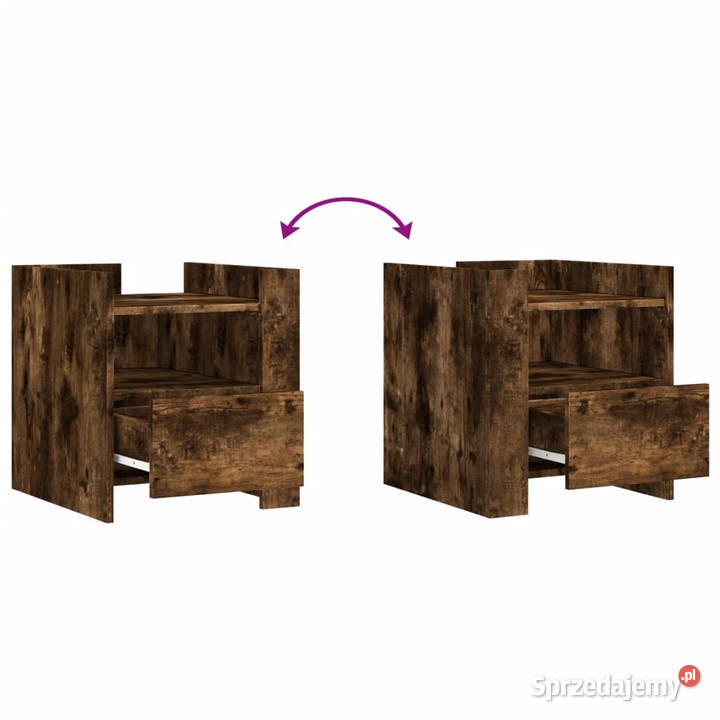 Szafka nocna opalany dąb 45x50x50 materiał Warszawa
