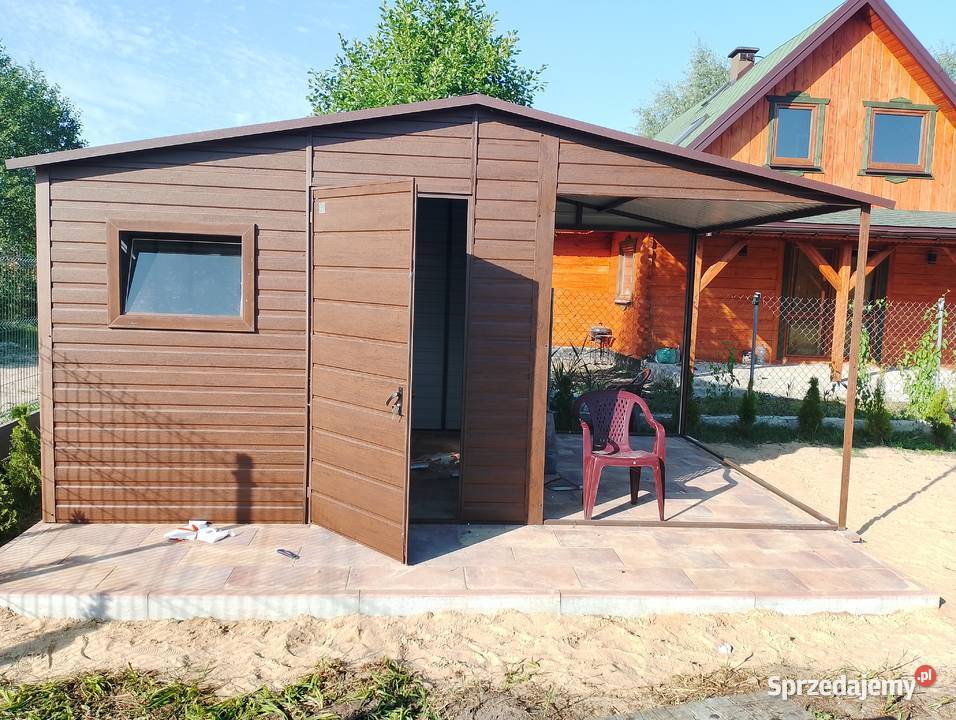 Garaż Blaszany Brązowy PRODUCENT Garaże Blaszane Nowy Sącz