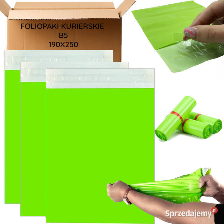 Foliopaki Kurierskie ZIELONE B5 190x250 50 Biała Podlaska