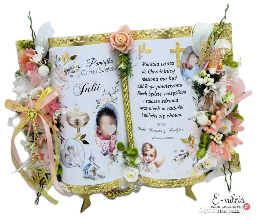 Pamiątka z okazji Chrztu Świętego w formie lubuskie Zielona Góra