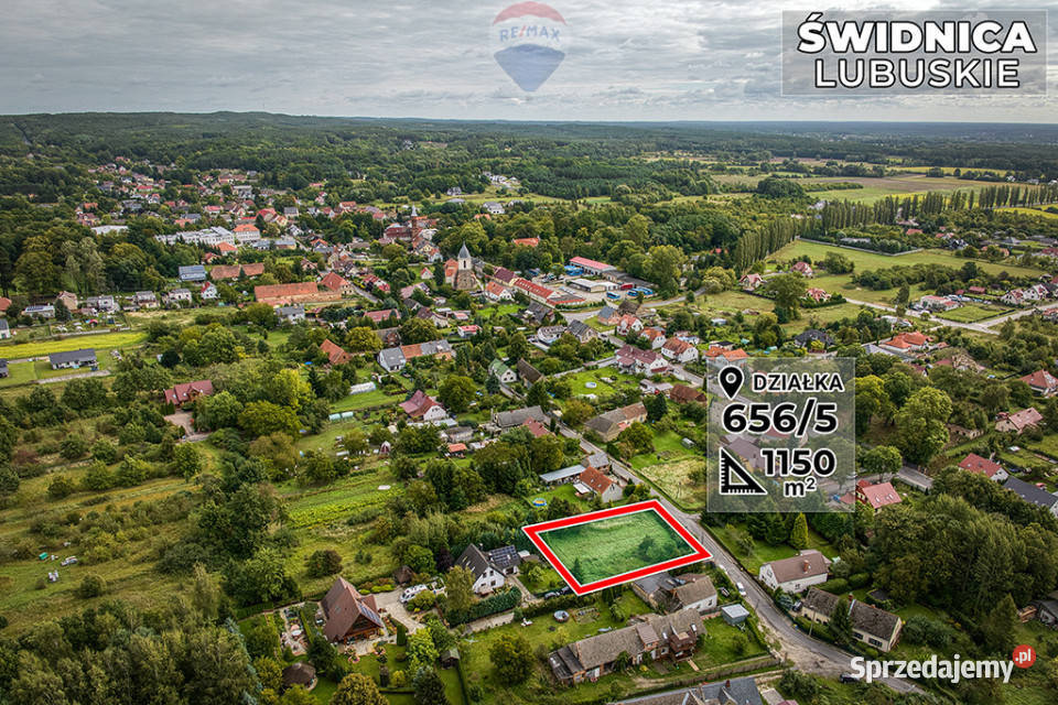 Działka budowlana 1150 m Zielonej Góry Świdnica