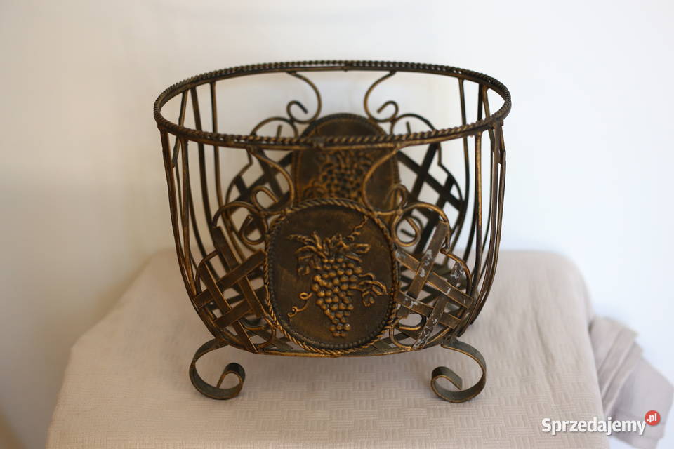 Duży kosz metalowy prowansalski gazetnik Gdańsk
