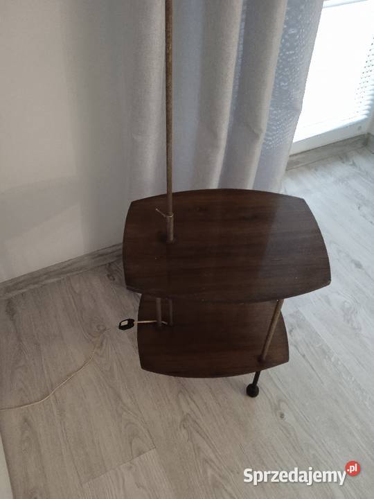 Lampa stojąca że stolikiem PRL Kwidzyn