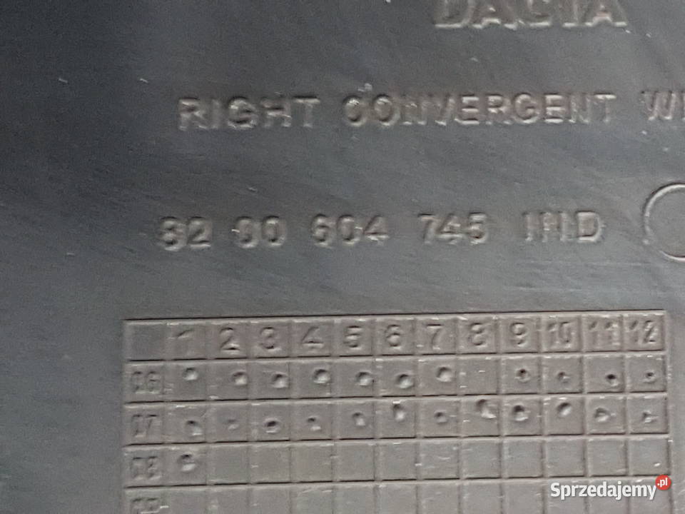 DACIA LOGAN I MCV 2005 ATRAPA ZDERZAKA KRATKA Turek
