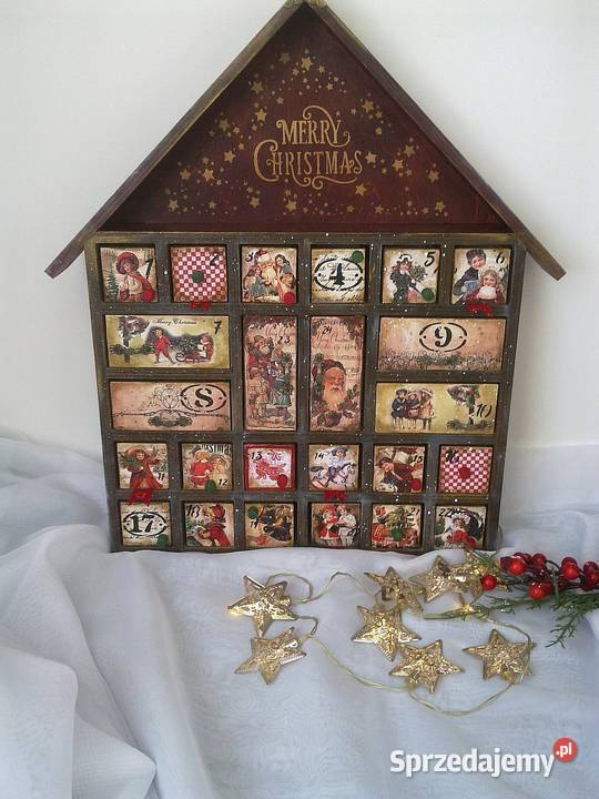 Kalendarz adwentowy Decoupage PudełkoPrezent Stalowa Wola sprzedam