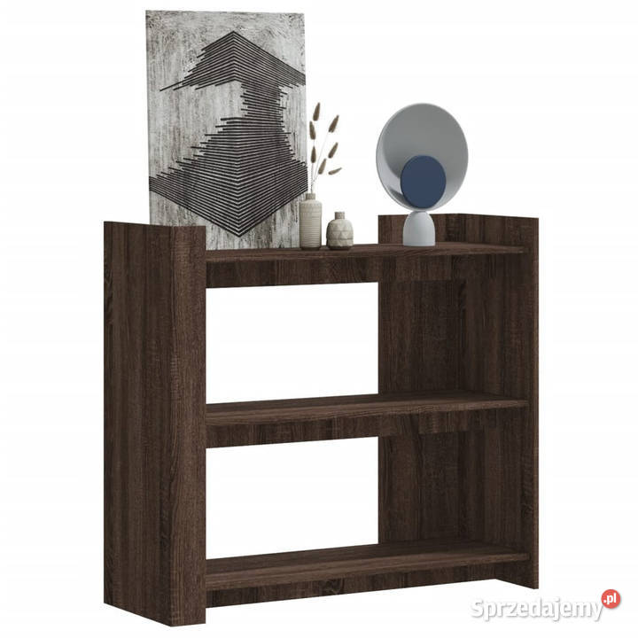 Stolik konsolowy brązowy dąb 100x35x90 WM848478 Warszawa sprzedam