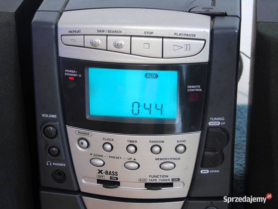 Wieża stereo TCM z kol Radio CD AUX mag DOSTAWA
