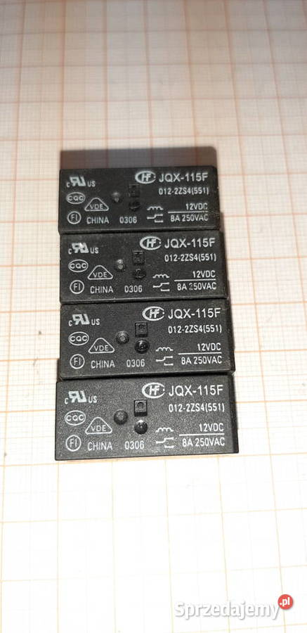 Przekaźnik JQX115F 0122ZS4 12VDC8A250VAC 4 A53 Części i akcesoria Czechowice-Dziedzice