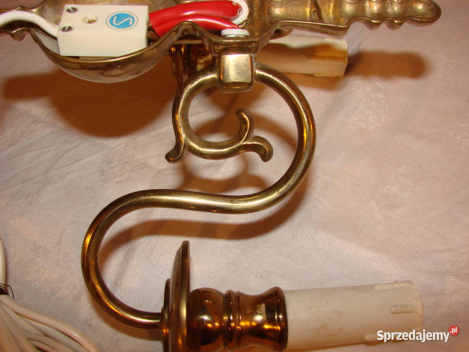 szwedzki mosiężny kinkiet Pruszcz Gdański