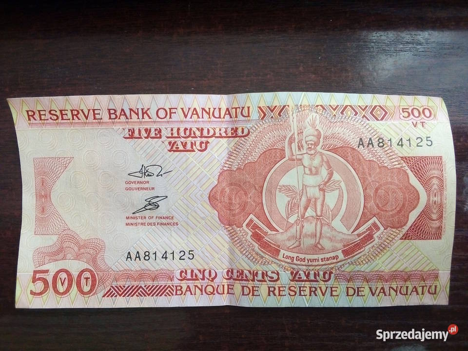 Banknot 500 vatu Vanuatu Płońsk