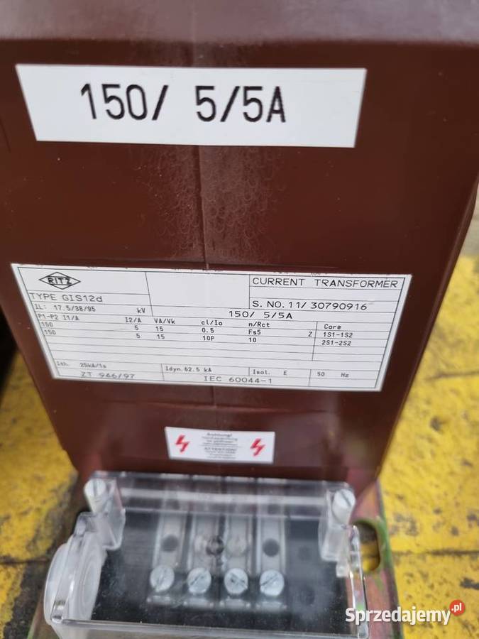 Przekładniki prądowe SN 1220kV GIS 12d 15055A Gdańsk