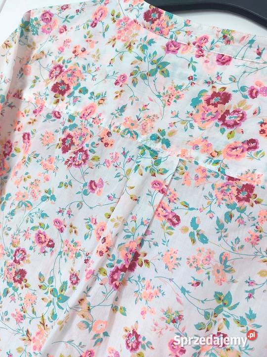 Bluzka biała kwiaty L 40 MarksSpencer MS wiskoza Bluzki i koszule Warszawa